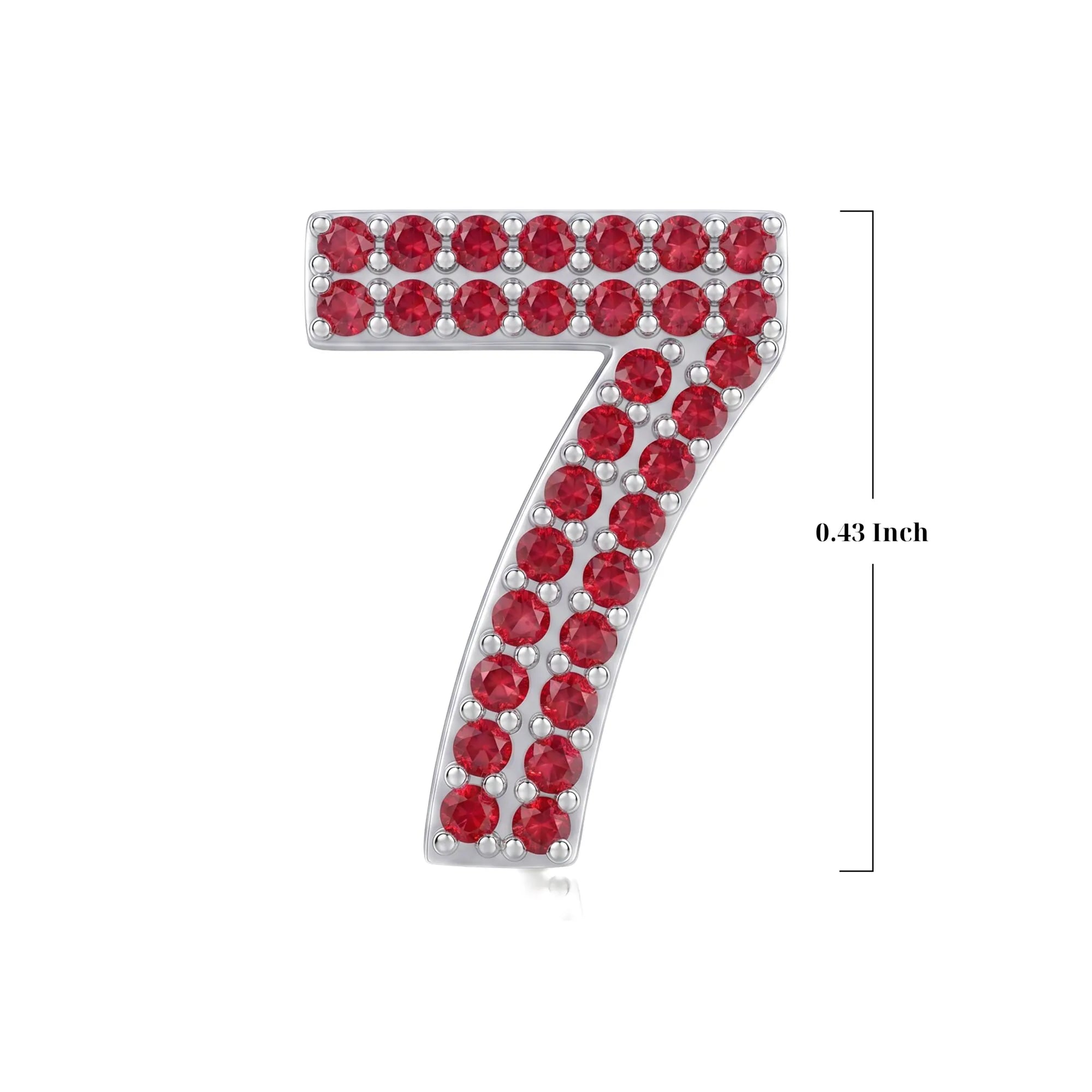 Red Number 7 Charm