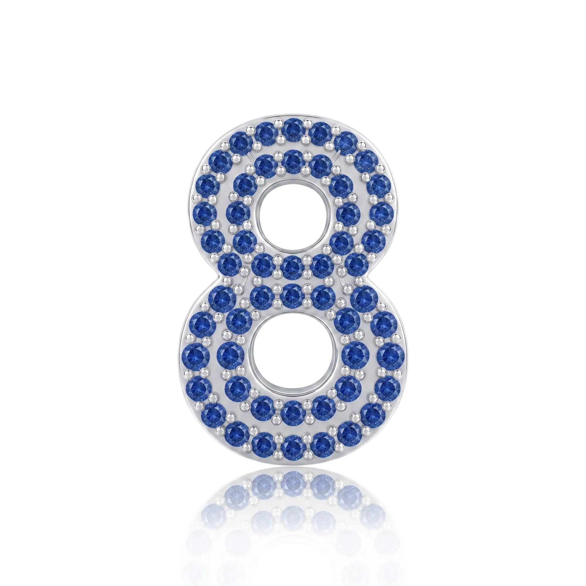 Blue Number 8 Charm