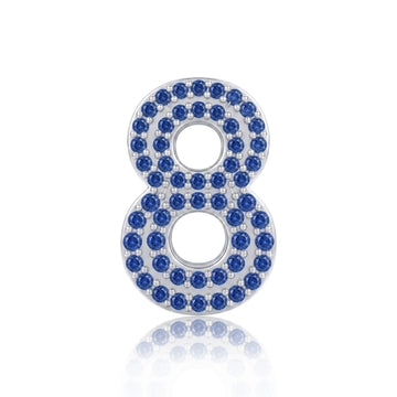 Blue Number 8 Charm