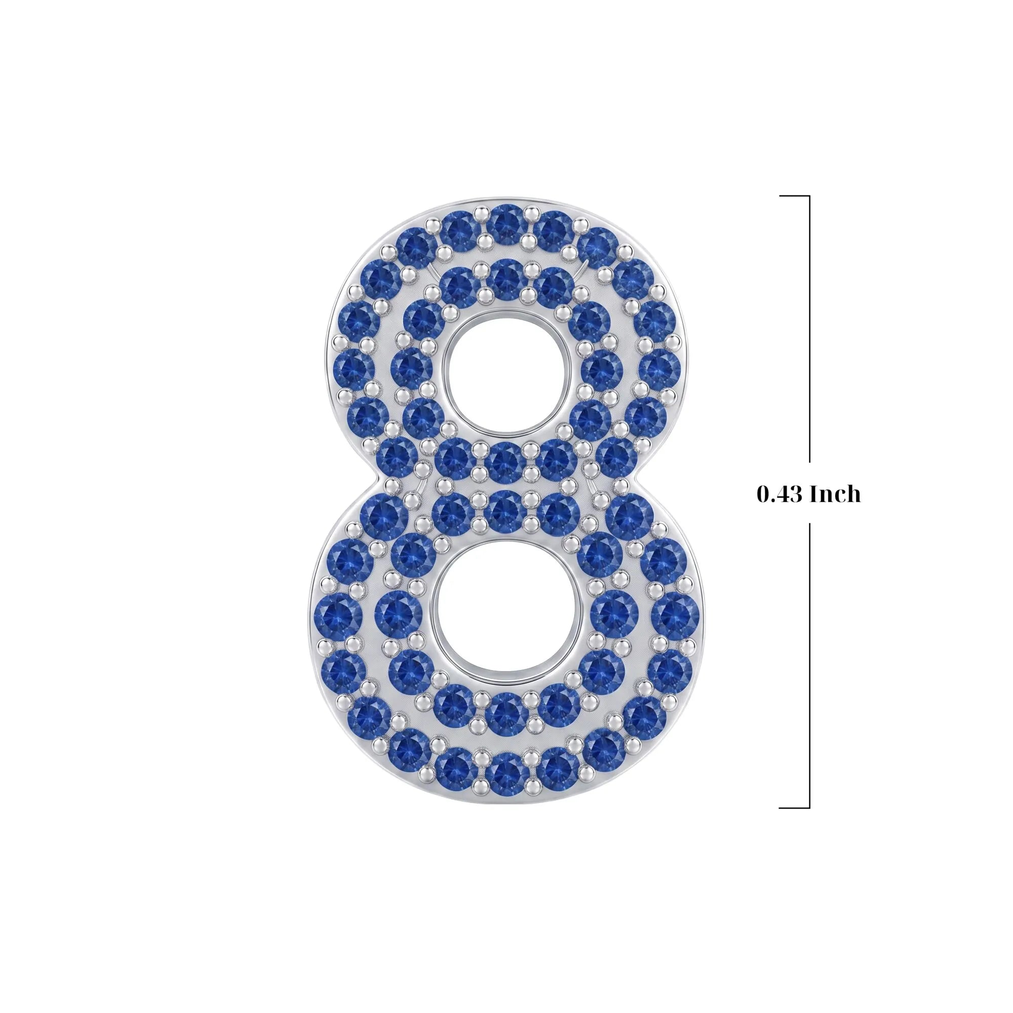Blue Number 8 Charm