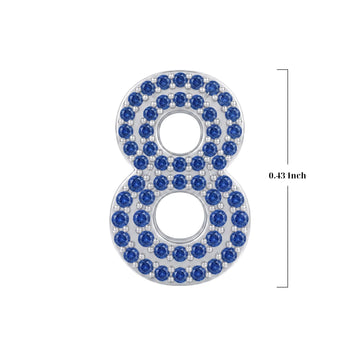 Blue Number 8 Charm