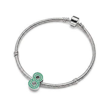 Green Number 8 Charm