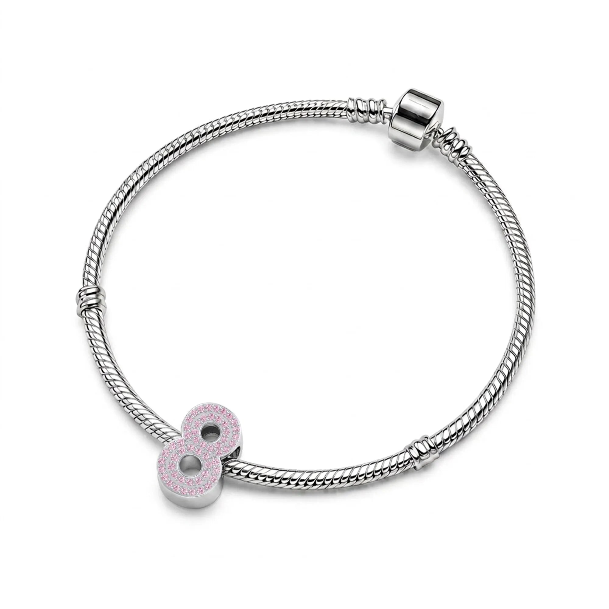 Pink Number 8 Charm