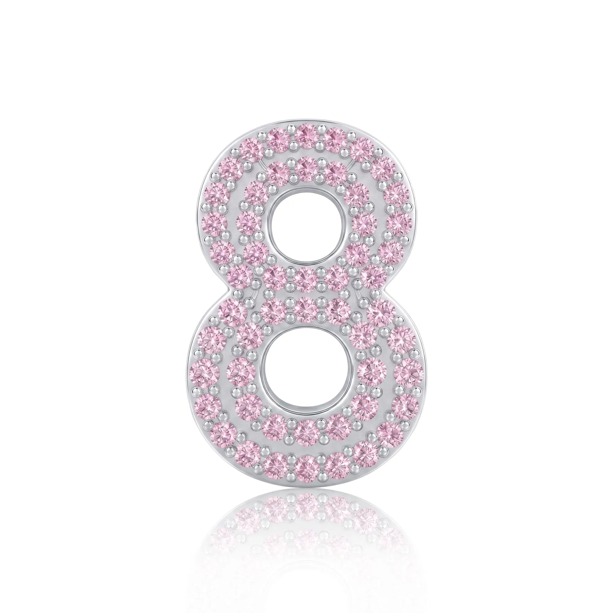 Pink Number 8 Charm
