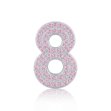 Pink Number 8 Charm
