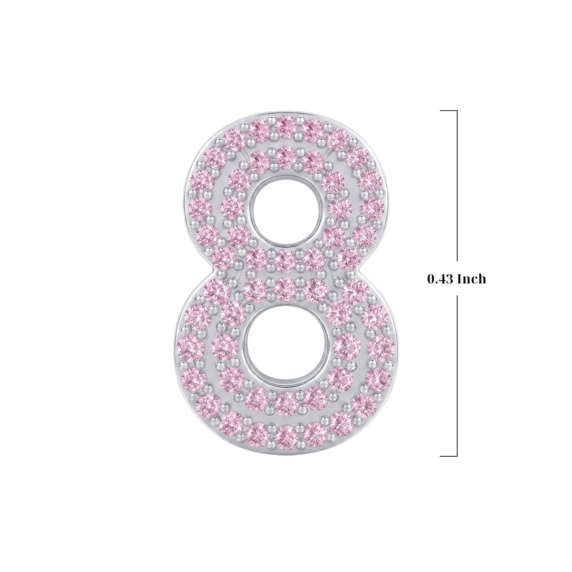 Pink Number 8 Charm