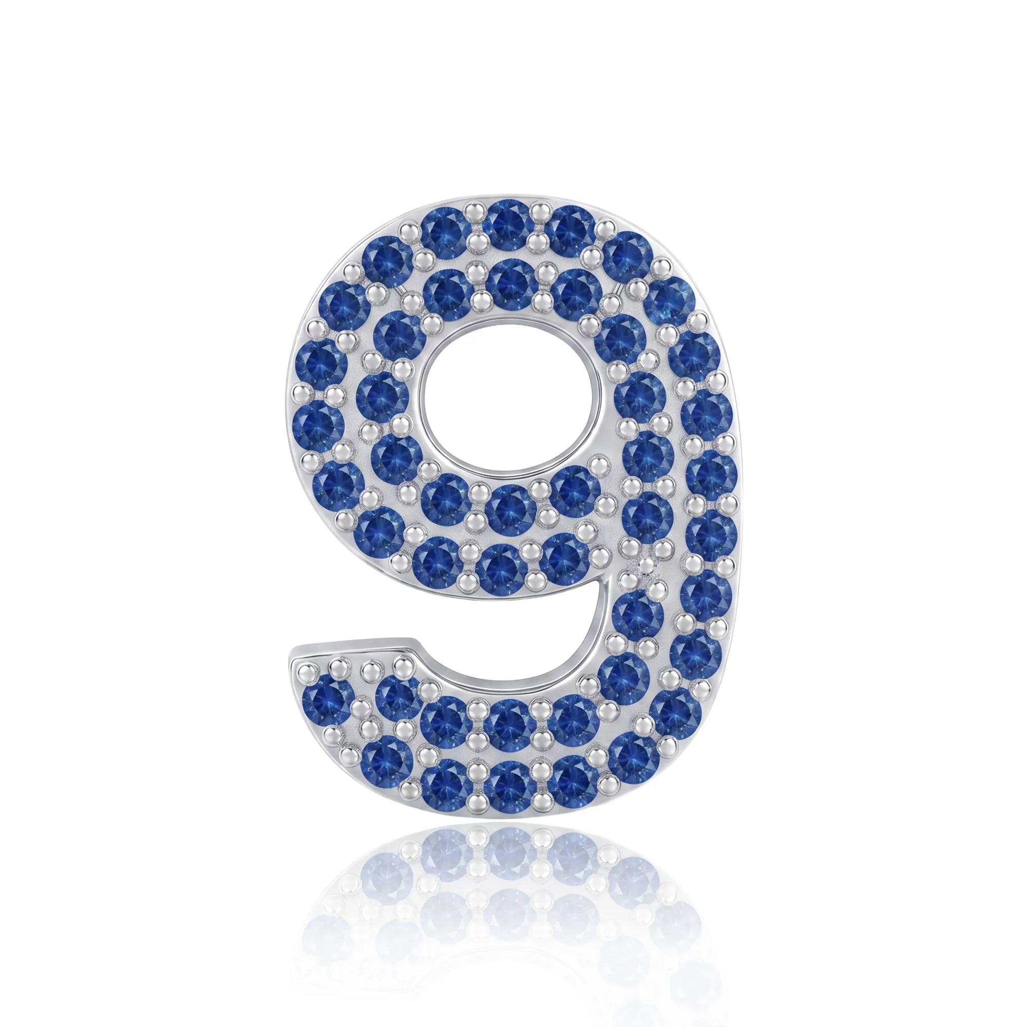 Blue Number 9 Charm