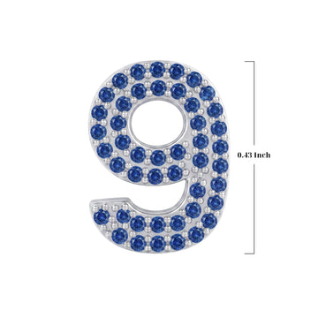 Blue Number 9 Charm