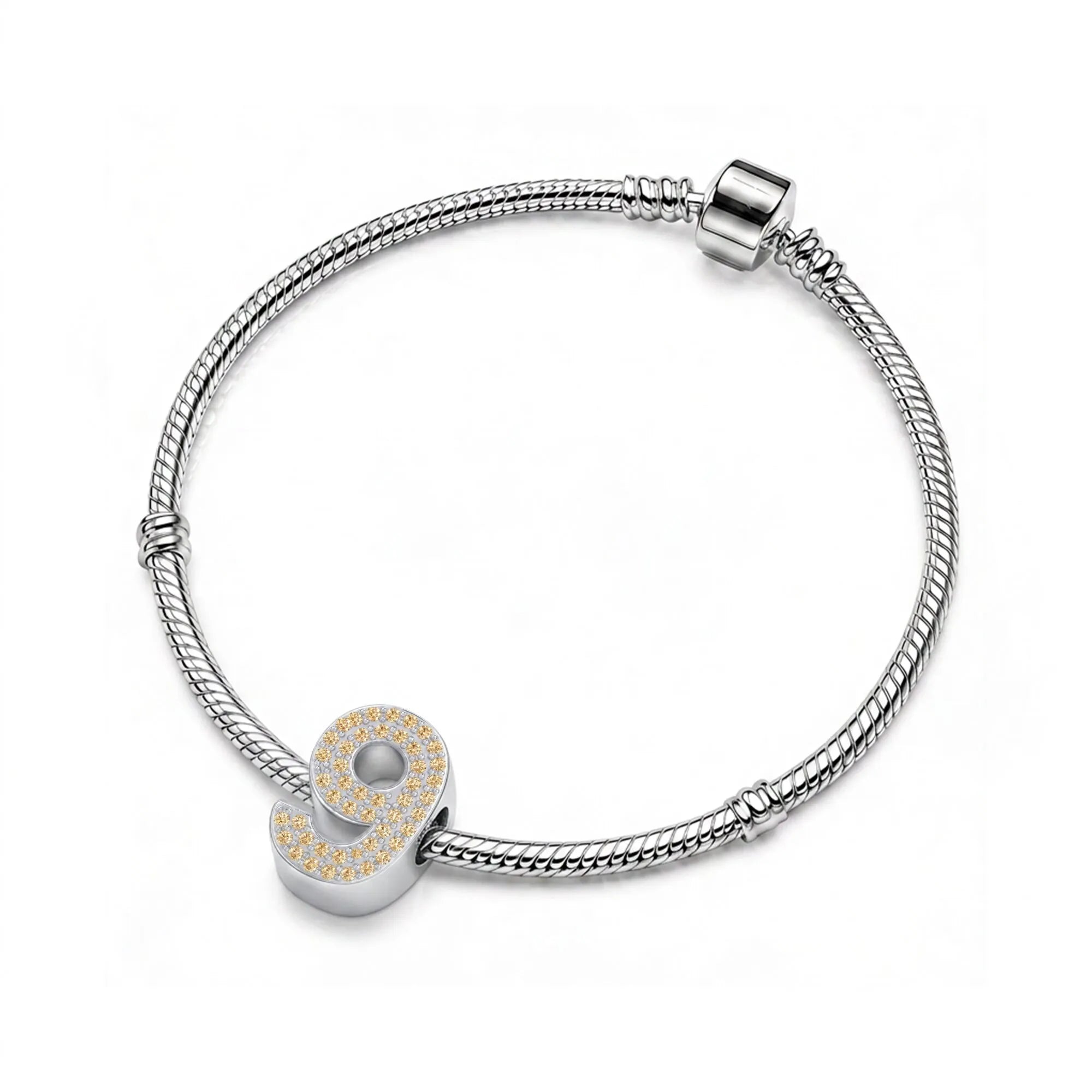 Gold Number 9 Charm
