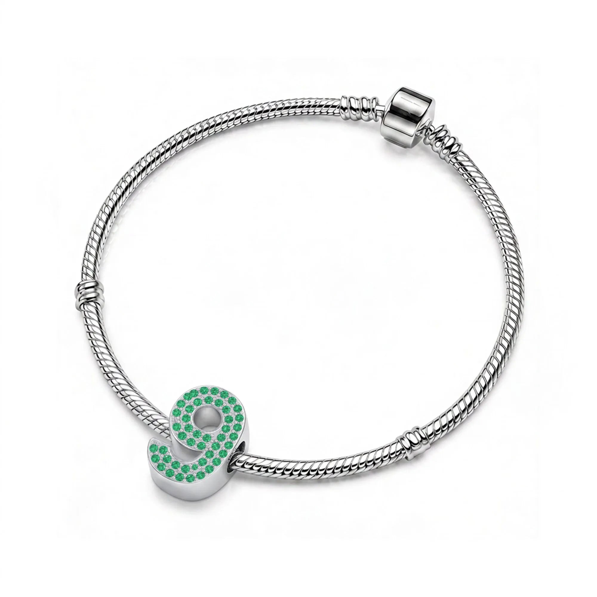 Green Number 9 Charm