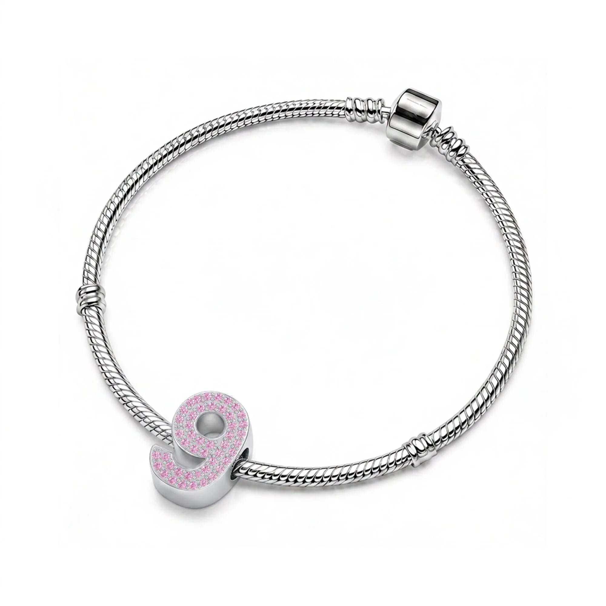 Pink Number 9 Charm