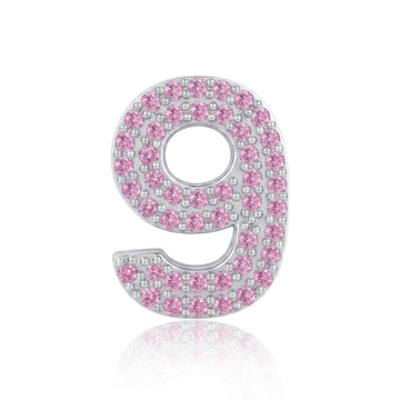Pink Number 9 Charm