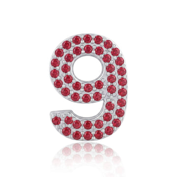Red Number 9 Charm