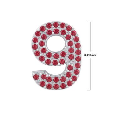 Red Number 9 Charm
