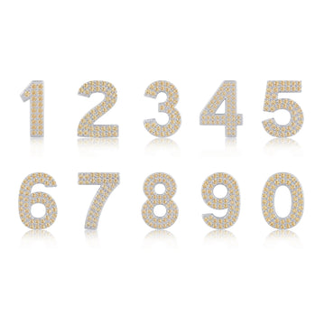 Gold Number 8 Charm