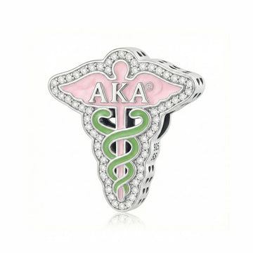 AKA Caduceus Sterling Silver Charm (Fits Pandora)