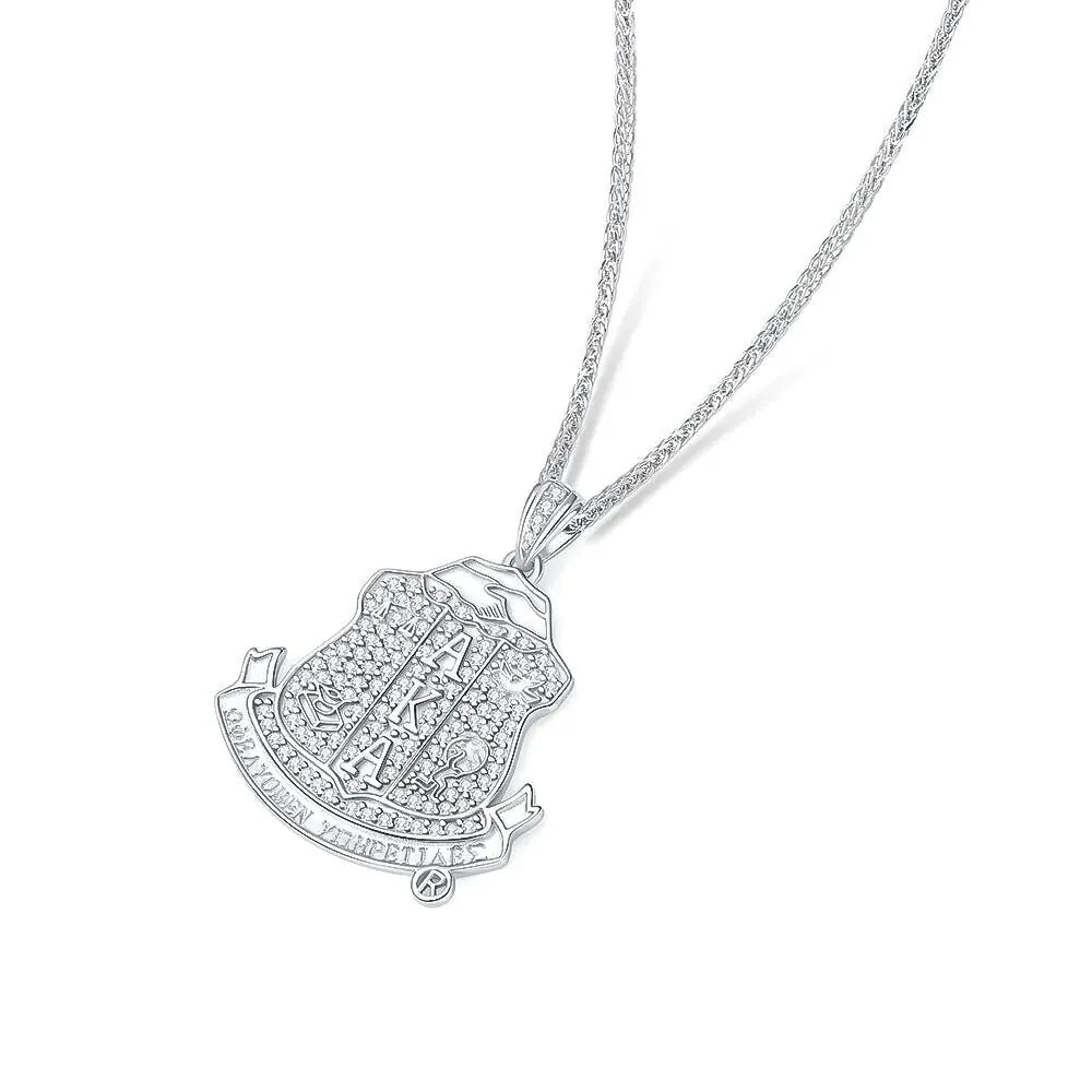 AKA Shield Sterling Silver Pendant (Chain Sold Separately)