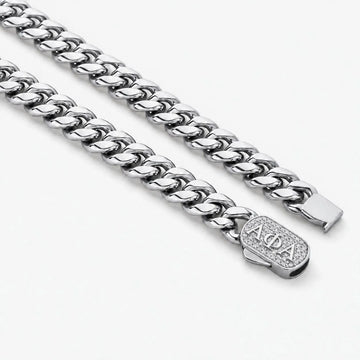 Alpha Phi Alpha Pavé Cuban Chain Necklace