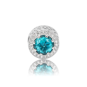 Fancy Light Blue Radiant charm