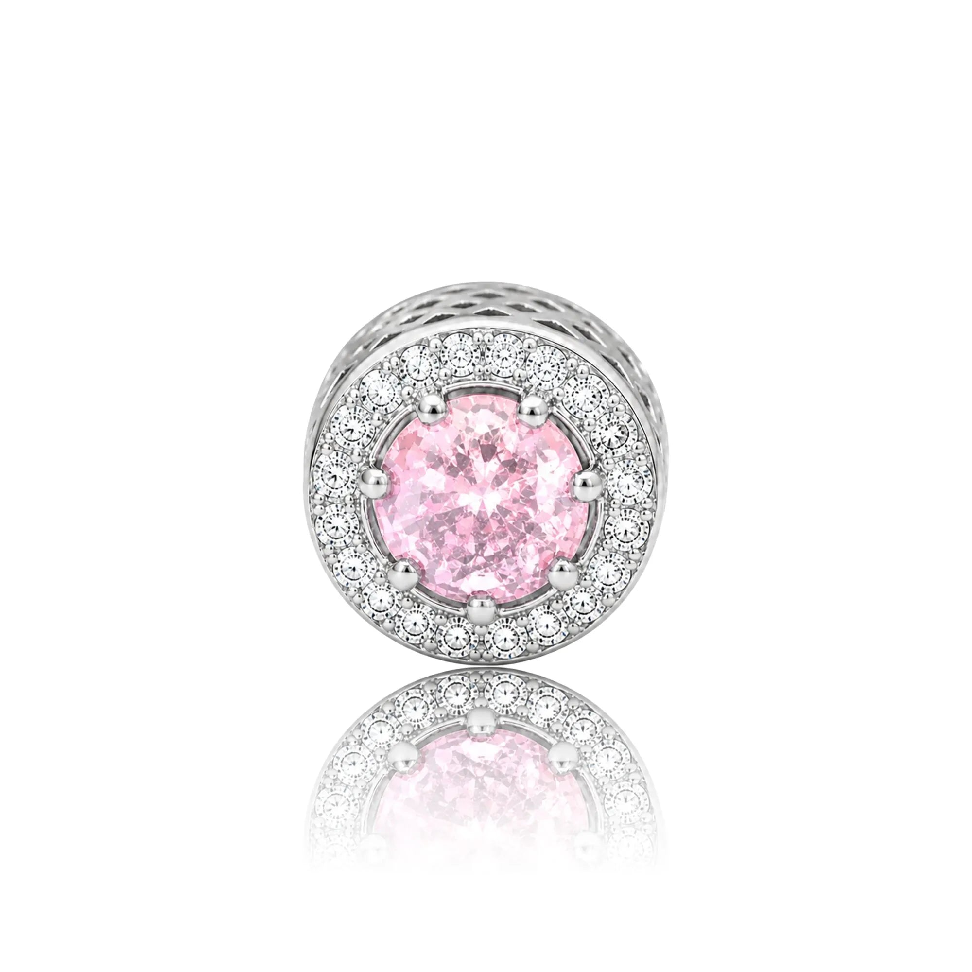 Fancy Pink Radiant Charm