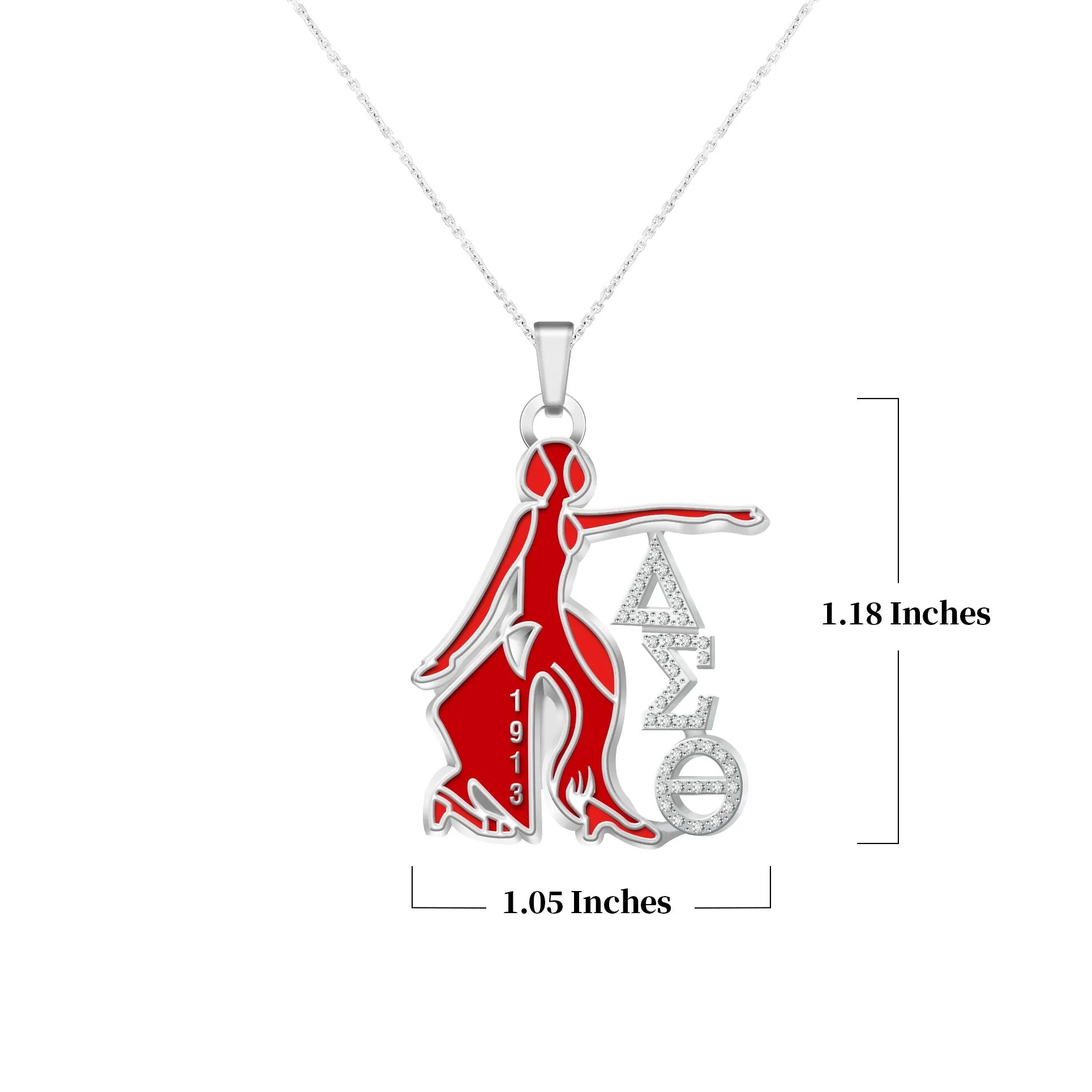 ΔΣΘ Fortitude Silver Necklace - Delta Sigma Theta