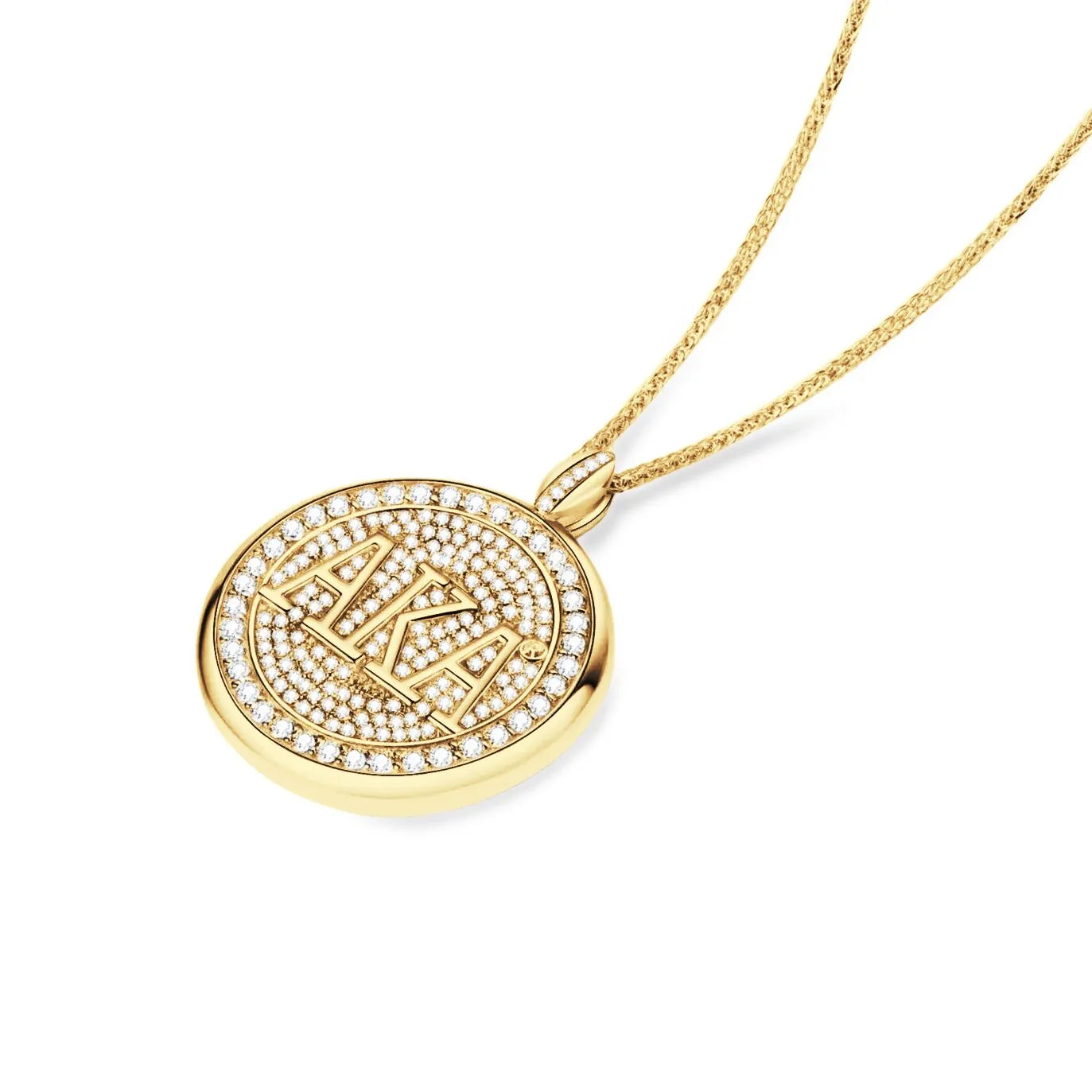 AKA Signature Medallion Gold Pendant (Chain Sold Separately)