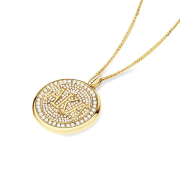 AKA Signature Medallion Gold Pendant (Chain Sold Separately)