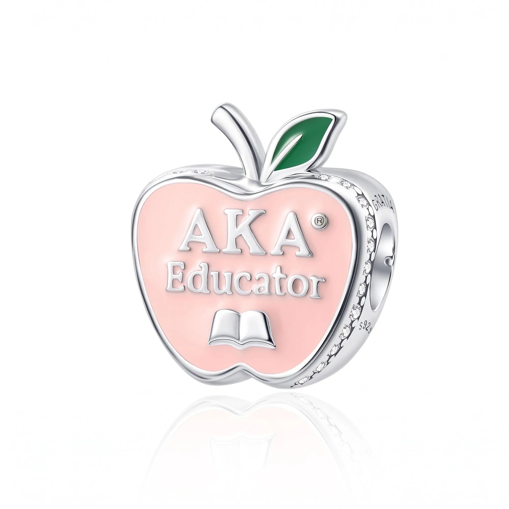 AKA Educator Sterling Silver Charm (Fits Pandora)
