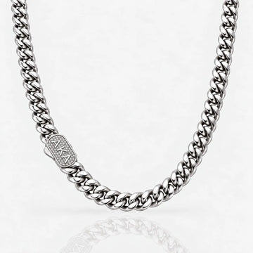 AKA Silver Pavé Cuban Chain Necklace