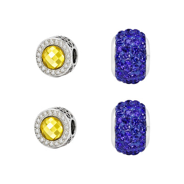 Gold Radiant and Blue Fireball Charm Set