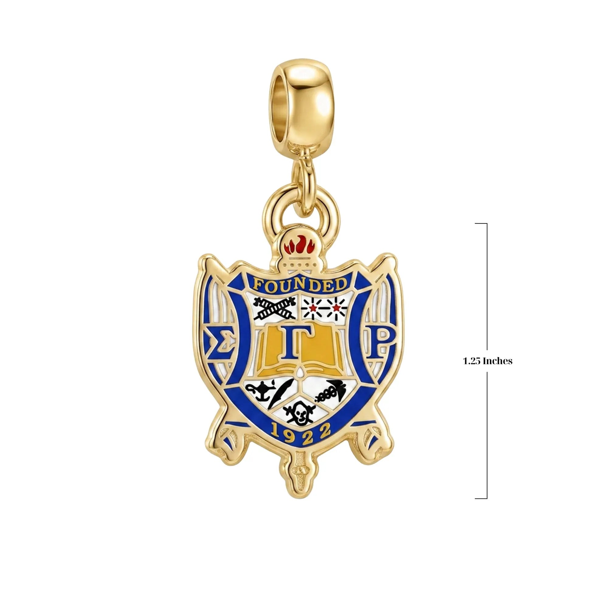 SGRHO Gold Shield Charm