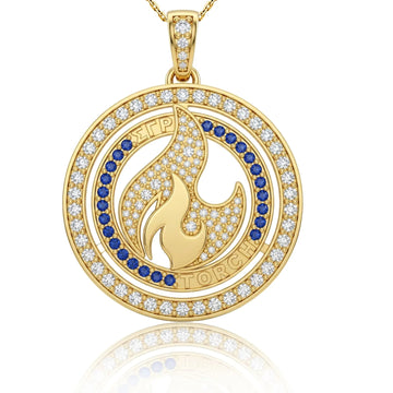 SGRHO Gold Torch Necklace with Chain