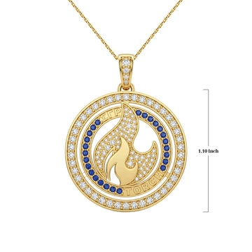 SGRHO Gold Torch Necklace with Chain