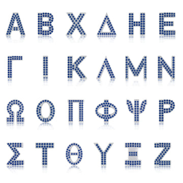 Blue Letter D Charm with available Greek letter styles