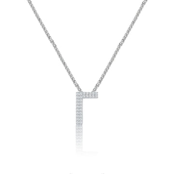 Silver Letter Γ / Gamma Charm