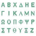 Green Letter Z / Zeta Charm with available Greek letter styles