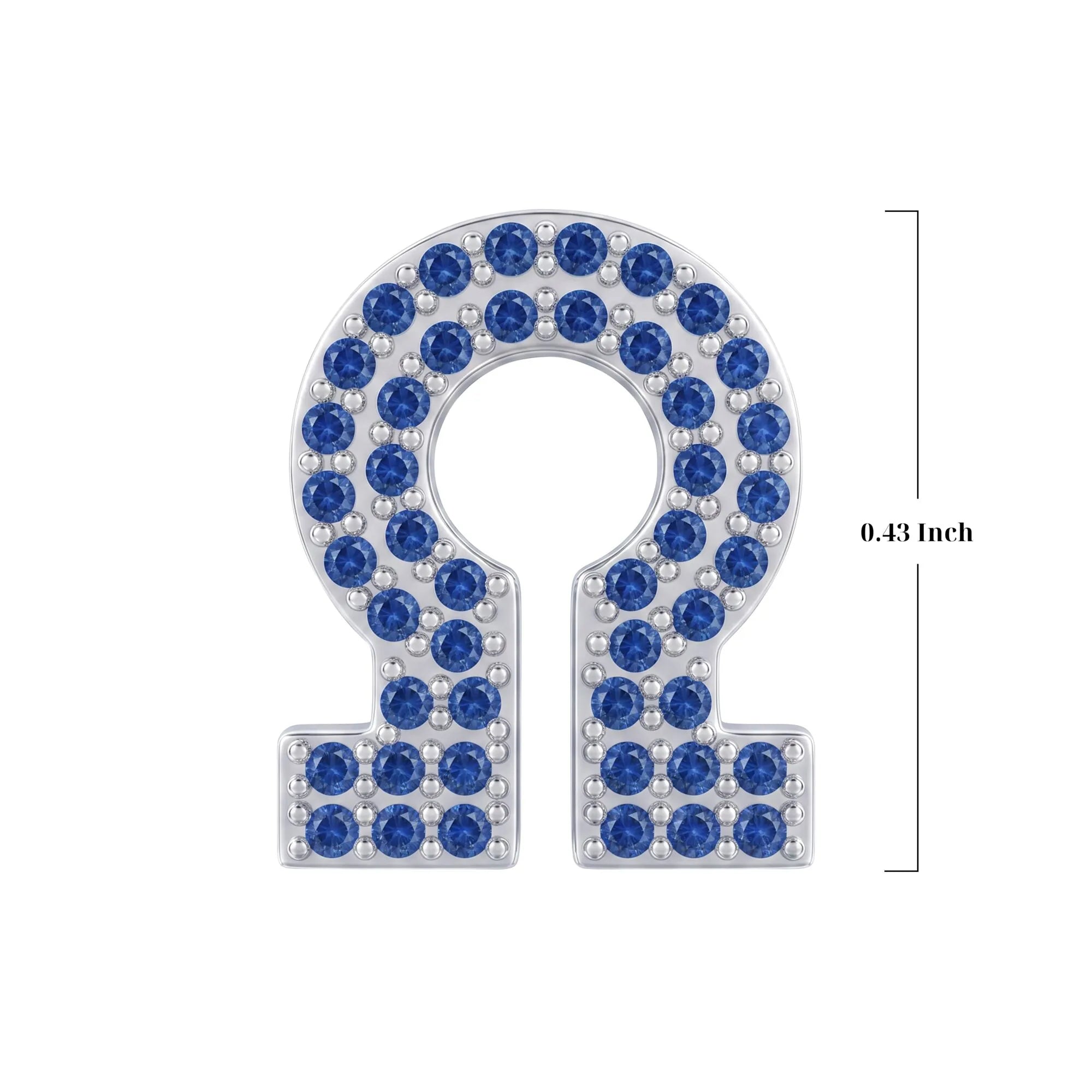 Blue Letter Ω / Omega Charm