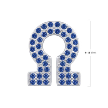 Blue Letter Ω / Omega Charm