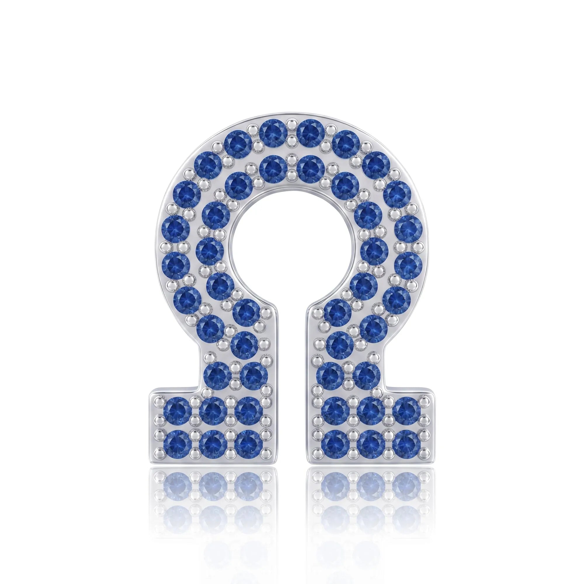 Blue Letter Ω / Omega Charm
