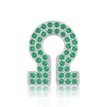 Green Letter Ω / Omega Charm