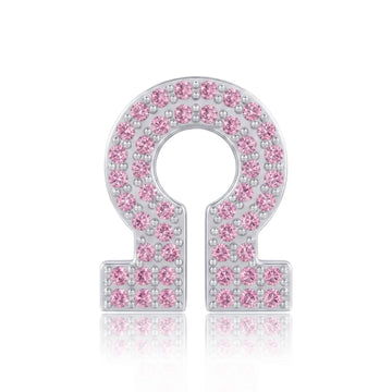 Pink Letter Ω / Omega Charm