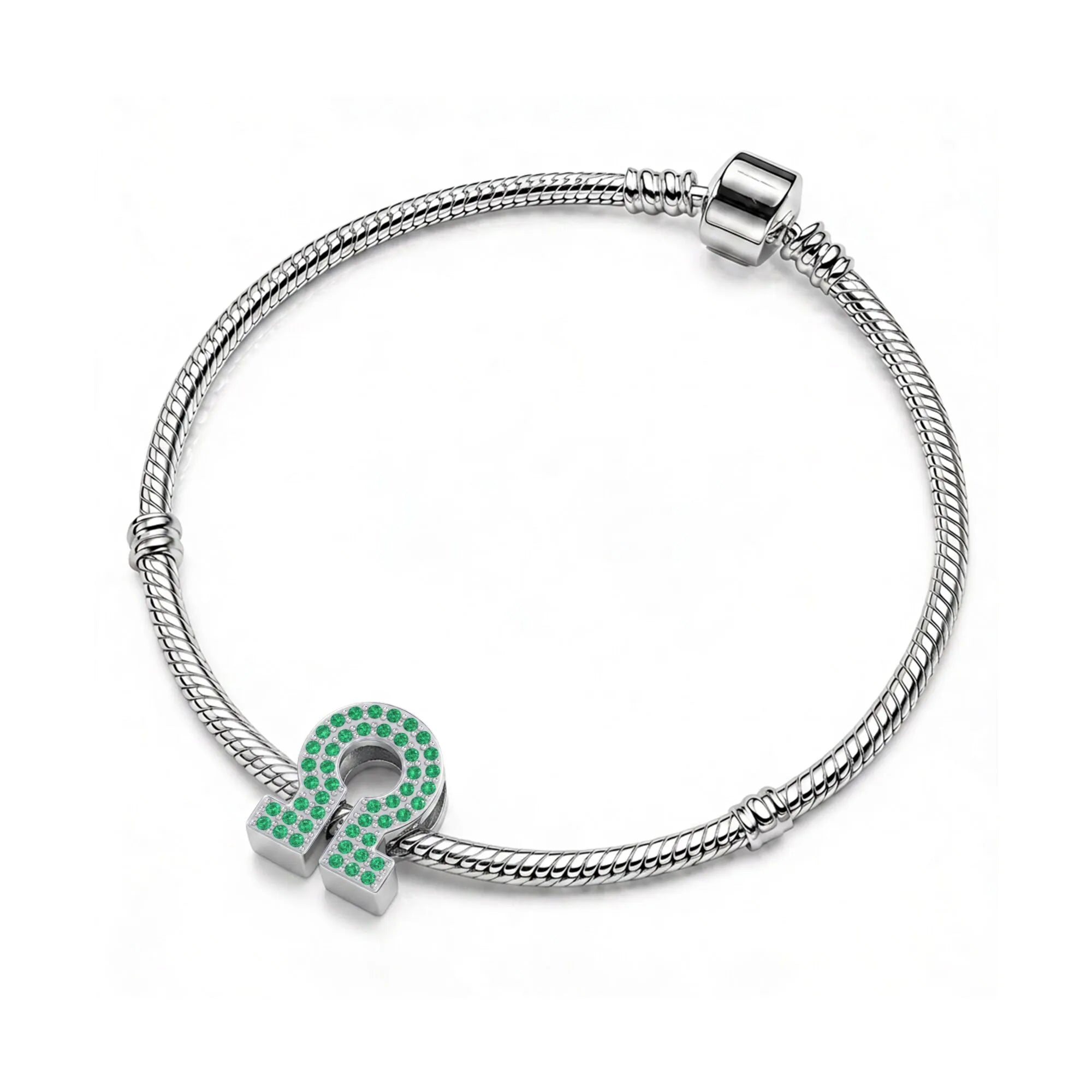 Green Letter Ω / Omega Charm