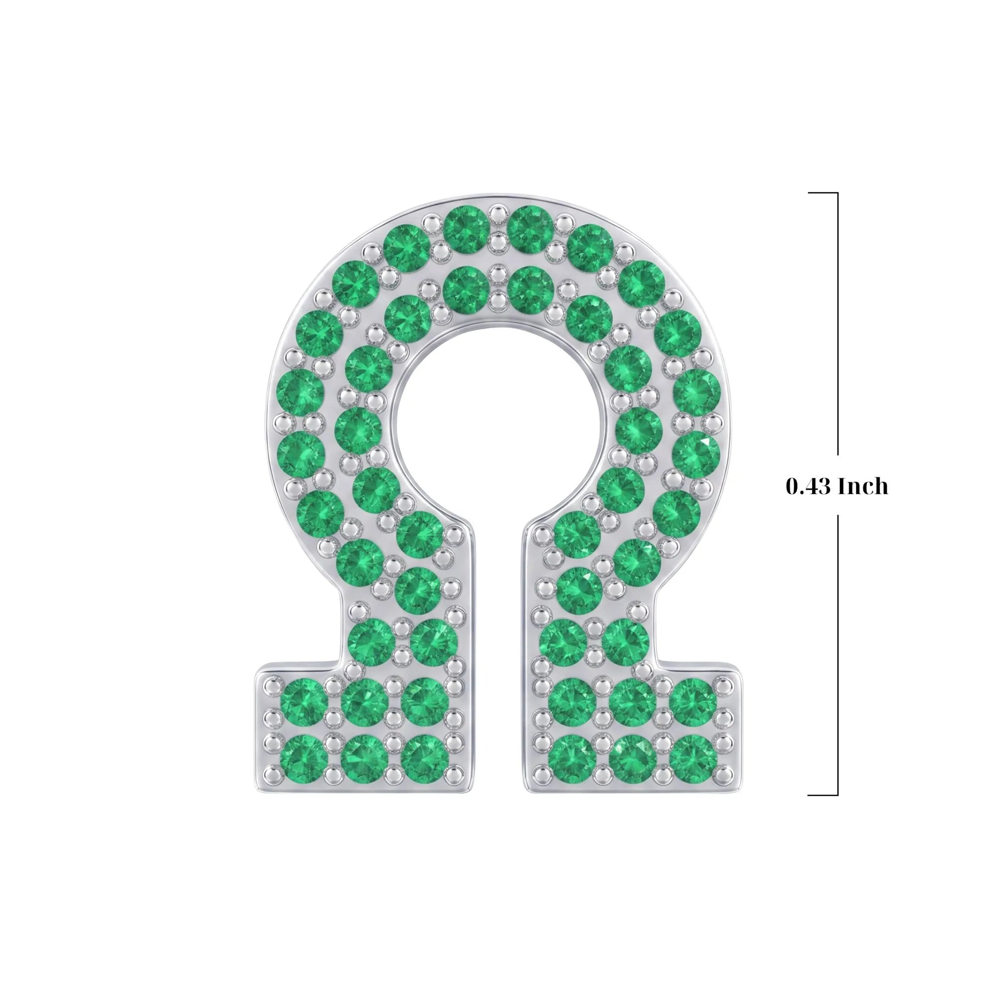 Green Letter Ω / Omega Charm