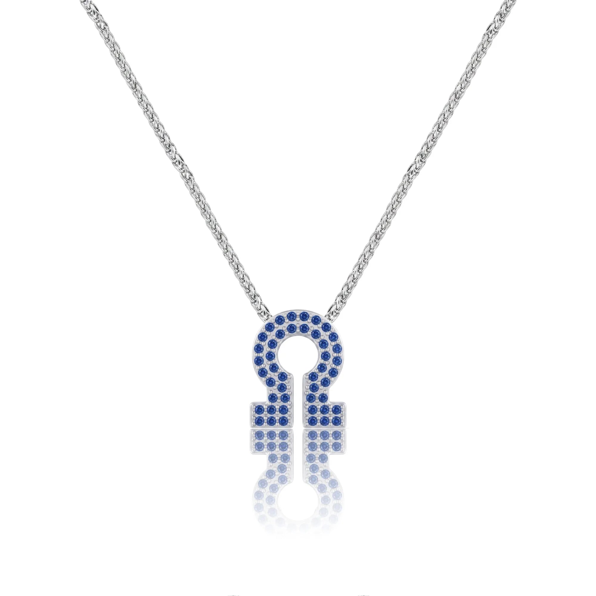 Blue Letter Ω / Omega Charm