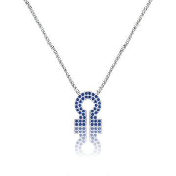 Blue Letter Ω / Omega Charm
