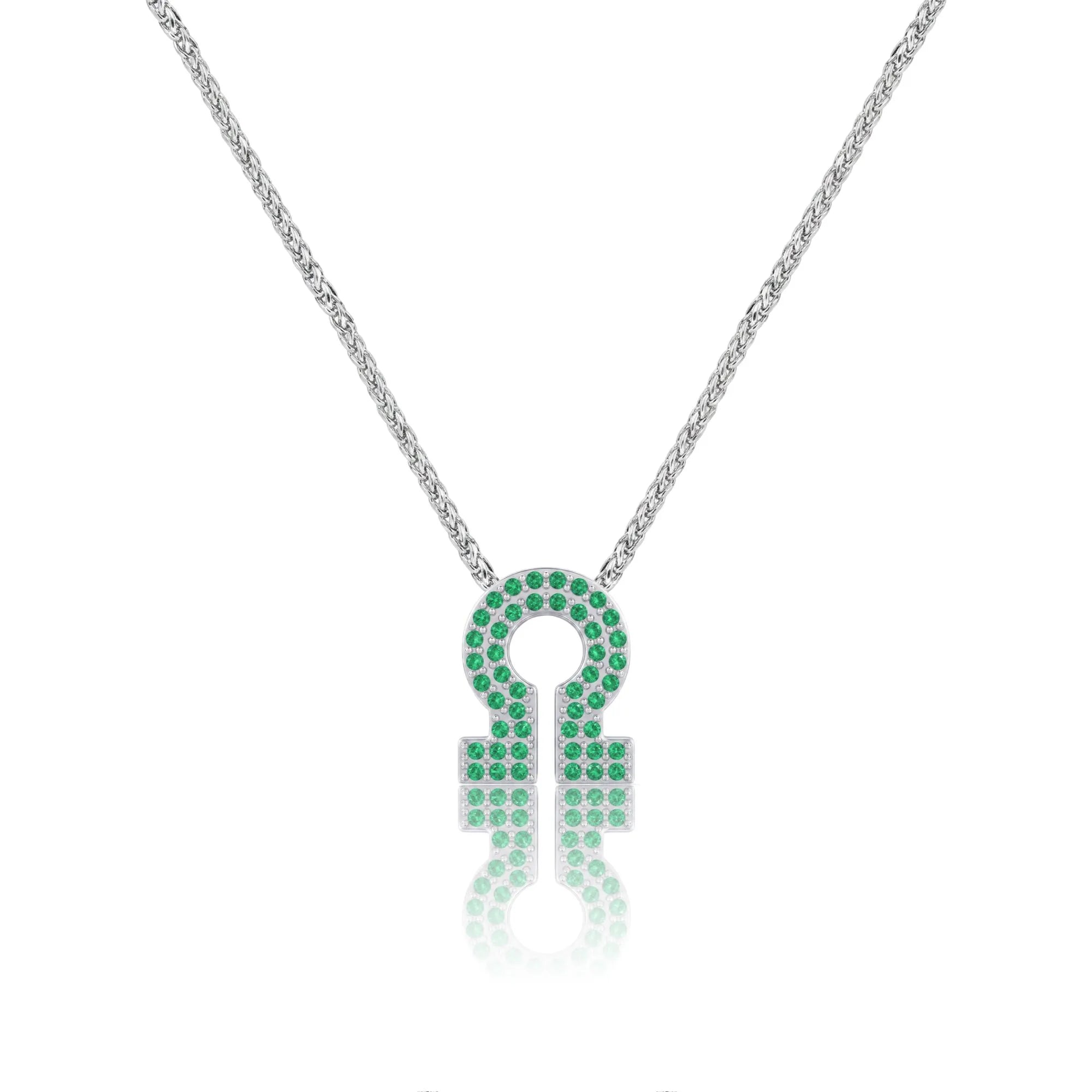 Green Letter Ω / Omega Charm