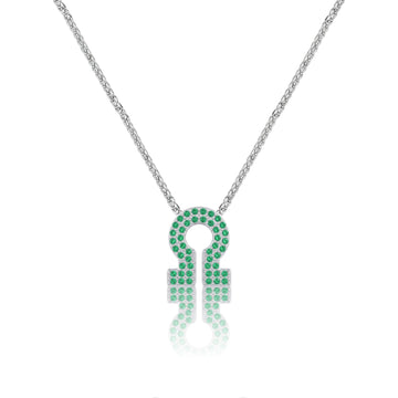 Green Letter Ω / Omega Charm