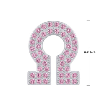 Pink Letter Ω / Omega Charm