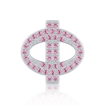 Pink Letter Φ / Phi Charm