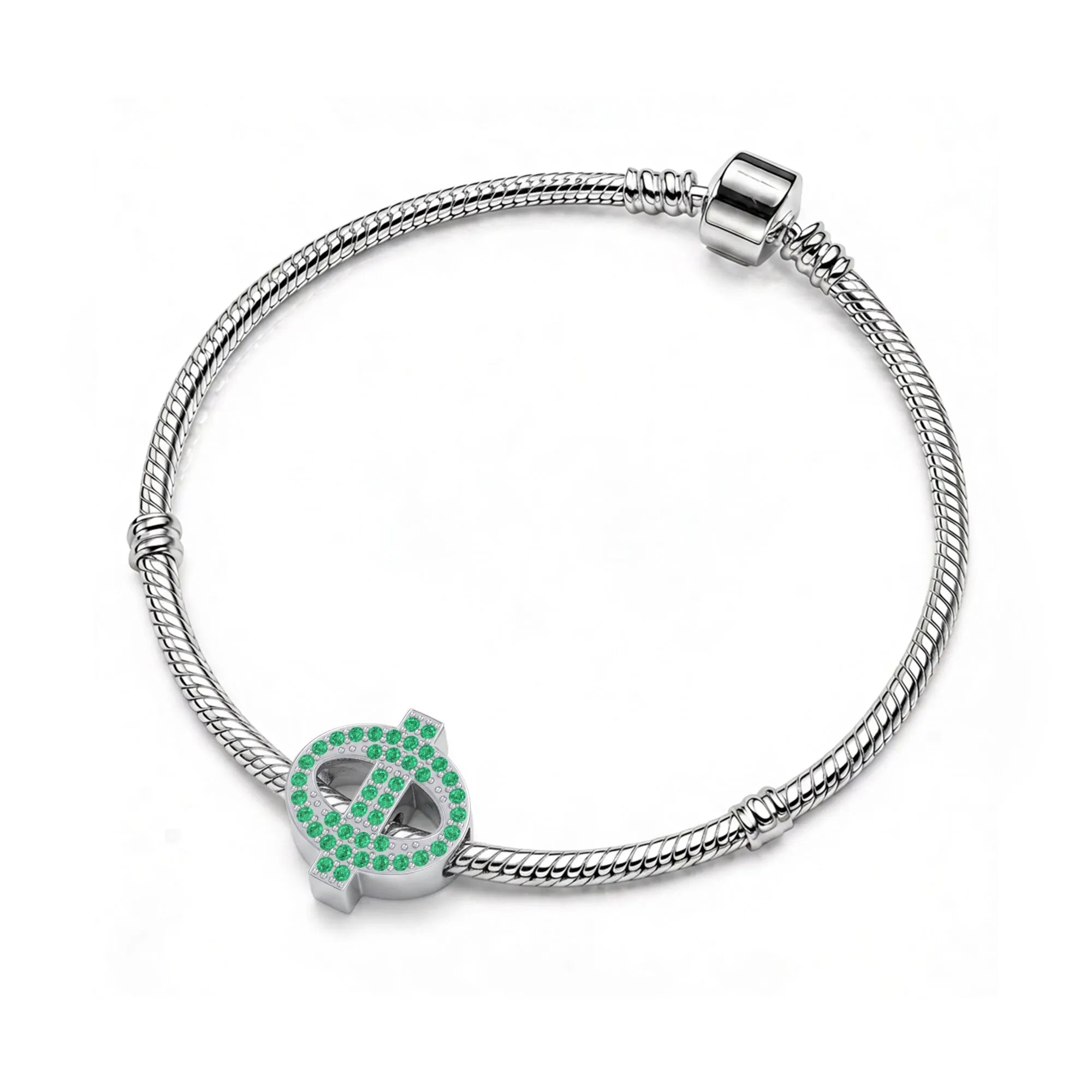 Green Letter Φ / Phi Charm